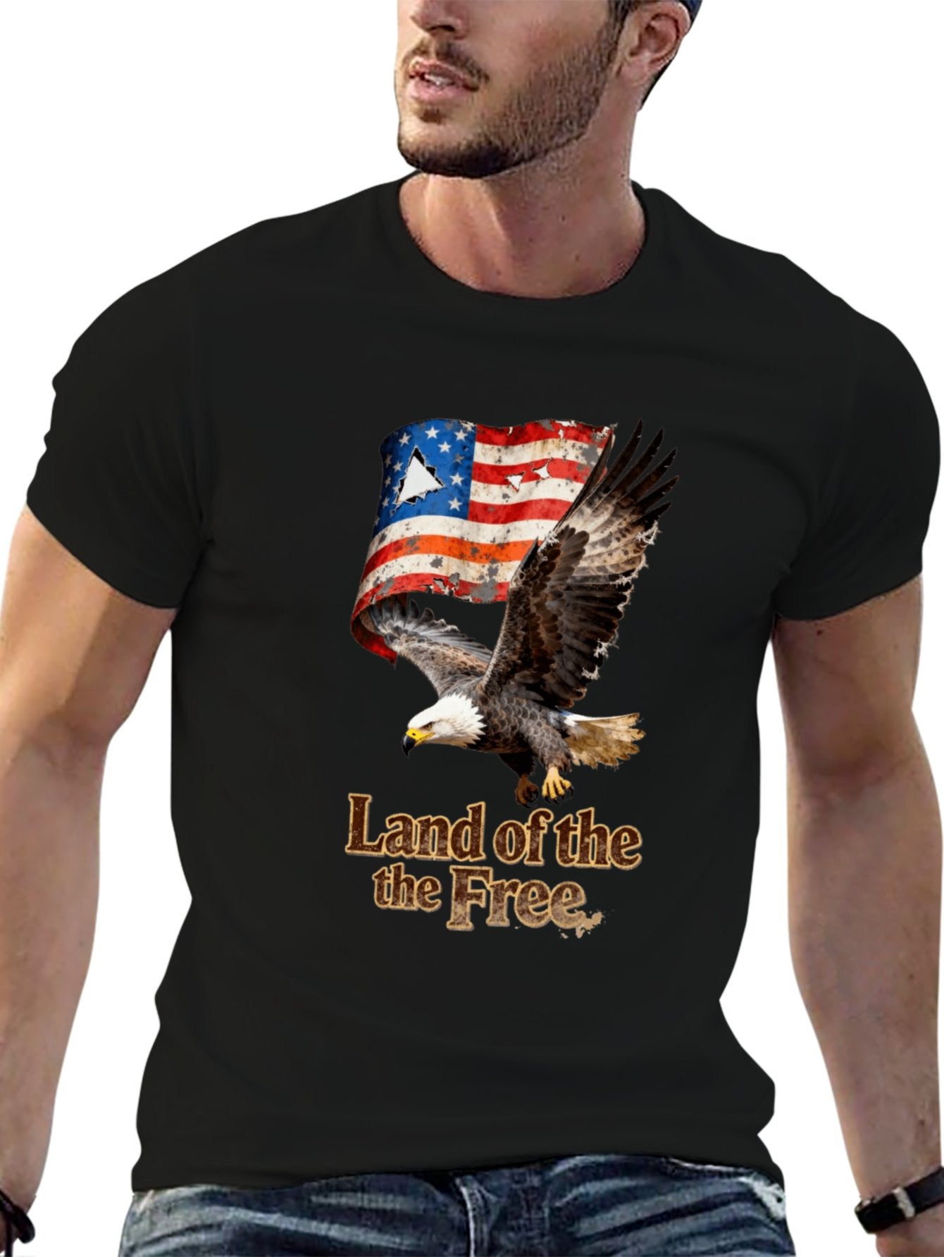 T-shirt Vintage Eagle Flag T-shirt