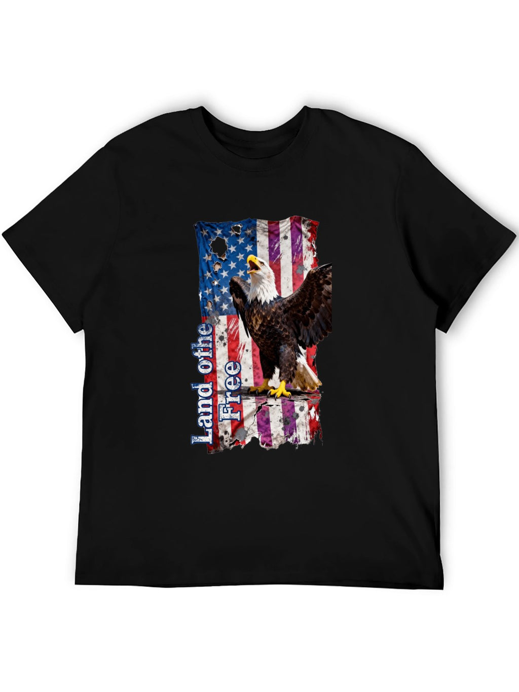 T-shirt Eagle Crying Broken Flag T-shirt Design
