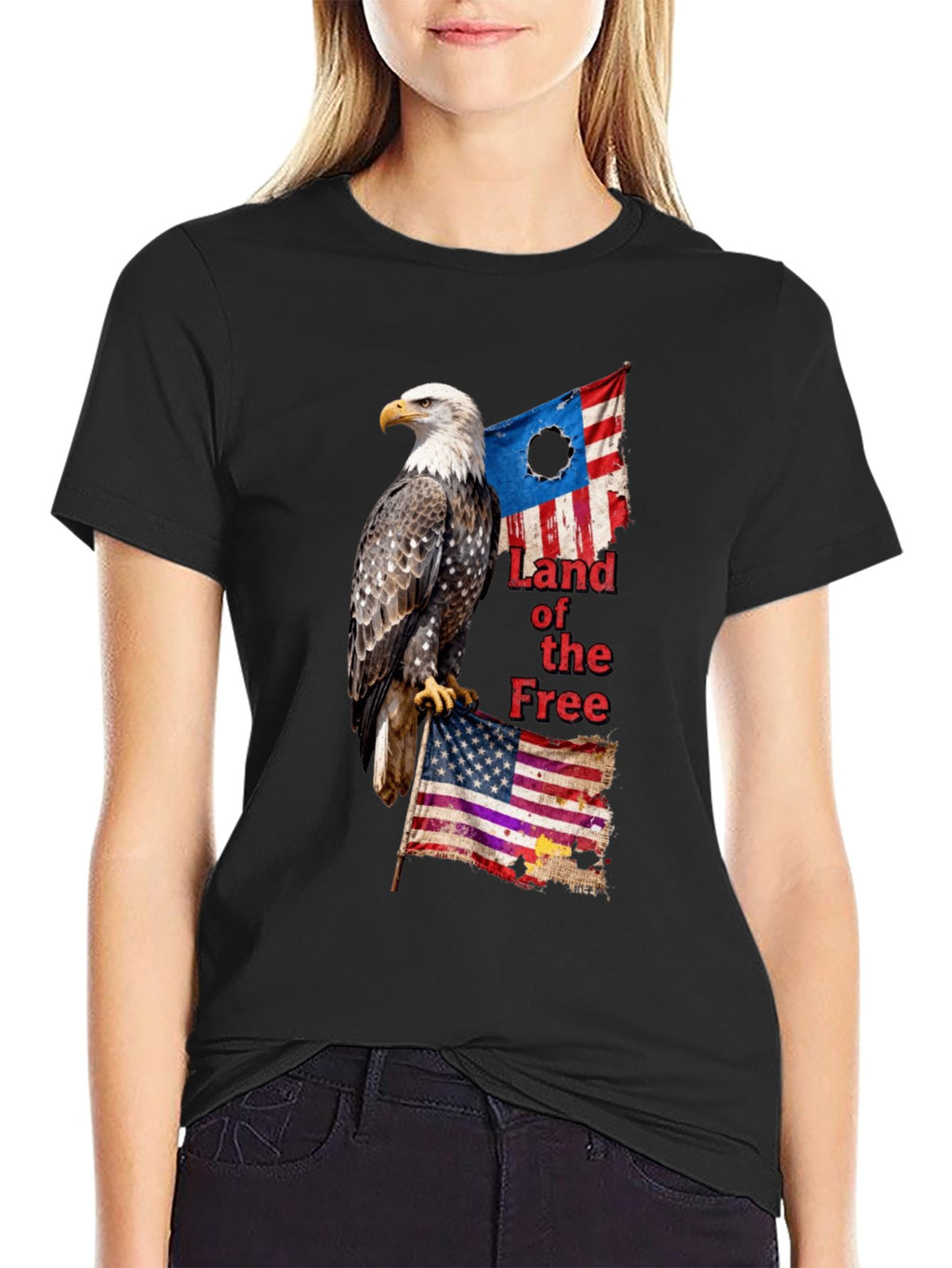 T-shirt Vintage Eagle Flag T-shirt Picture