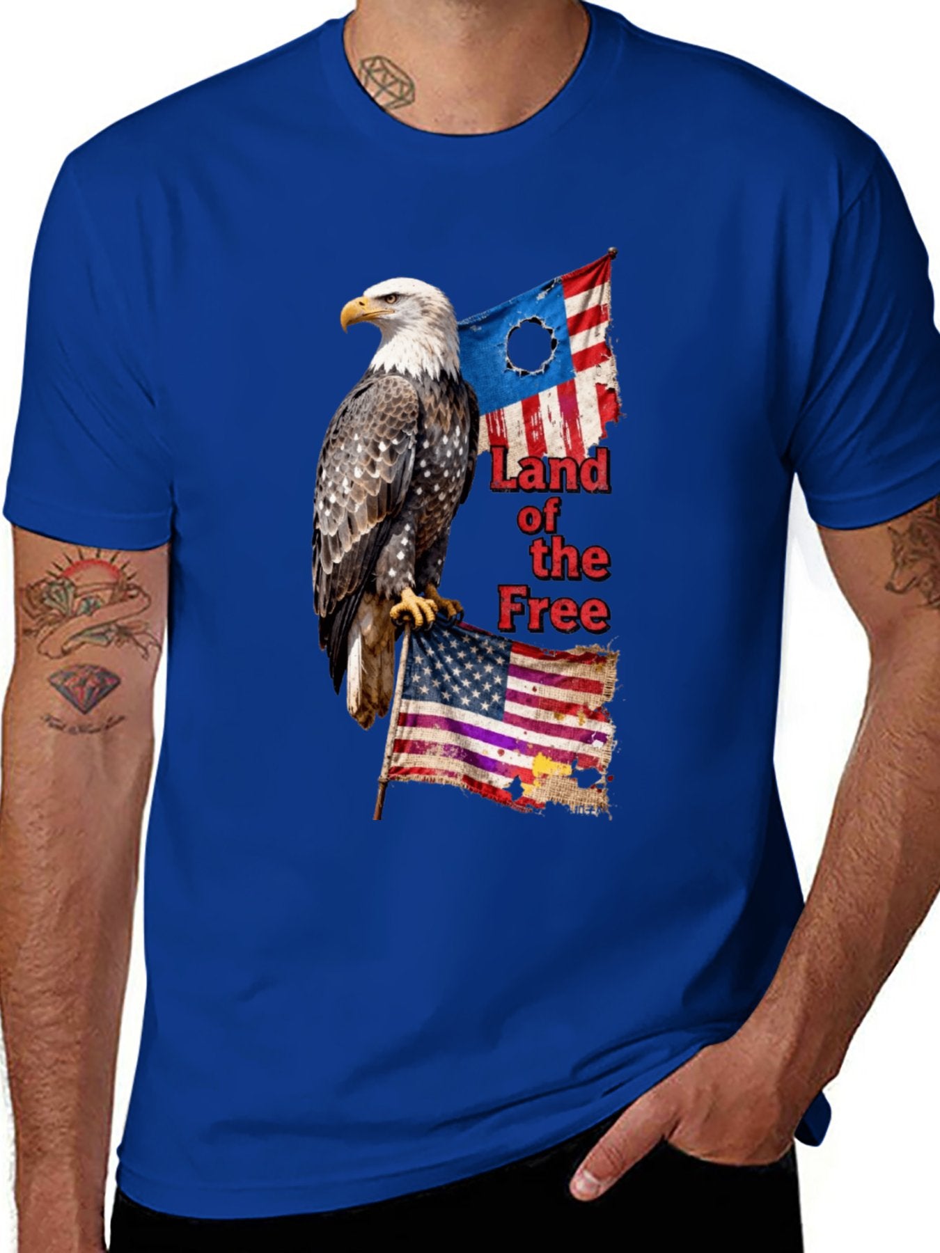 T-shirt Vintage Eagle Flag T-shirt Picture