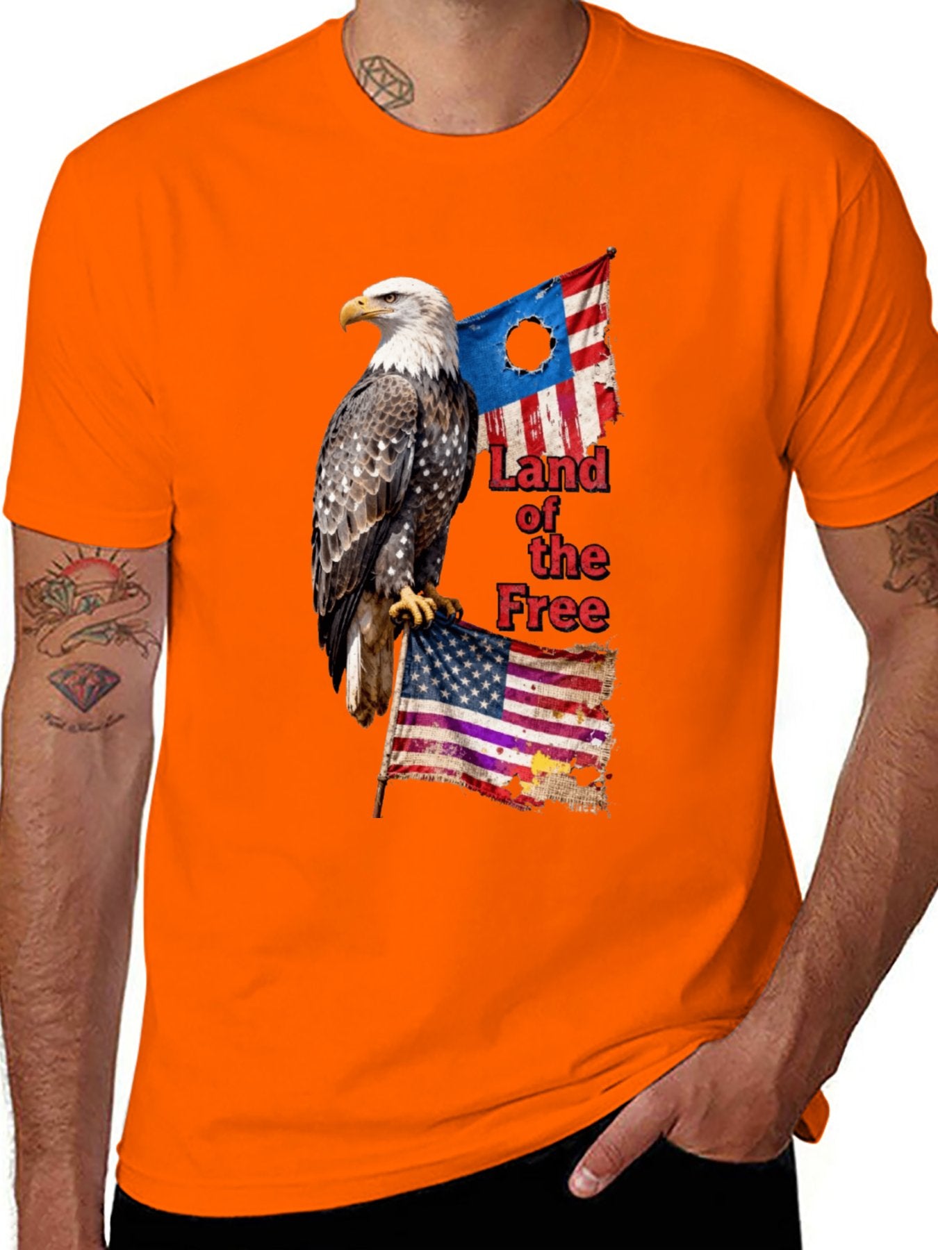 T-shirt Vintage Eagle Flag T-shirt Picture