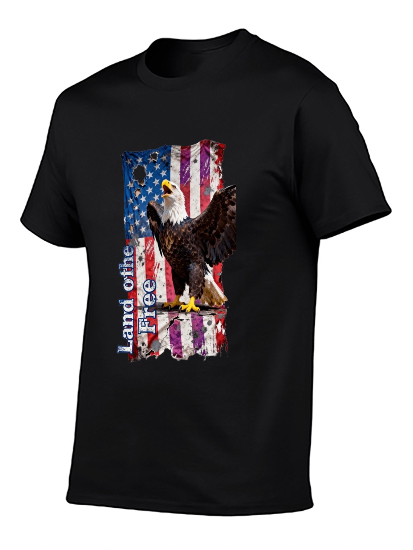 T-shirt Eagle Crying Broken Flag T-shirt Design