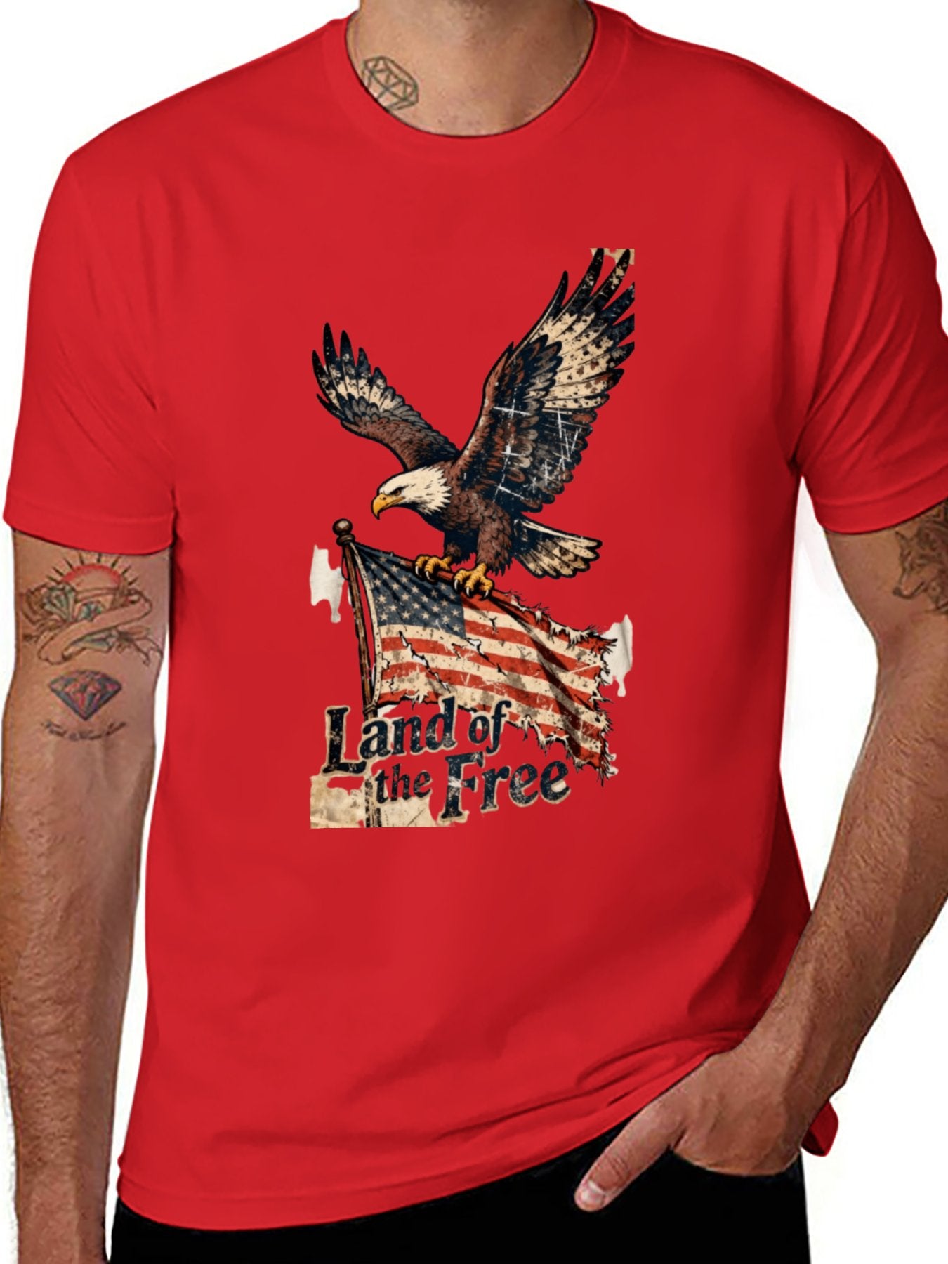T-shirt Vintage Bird Flag T-shirt