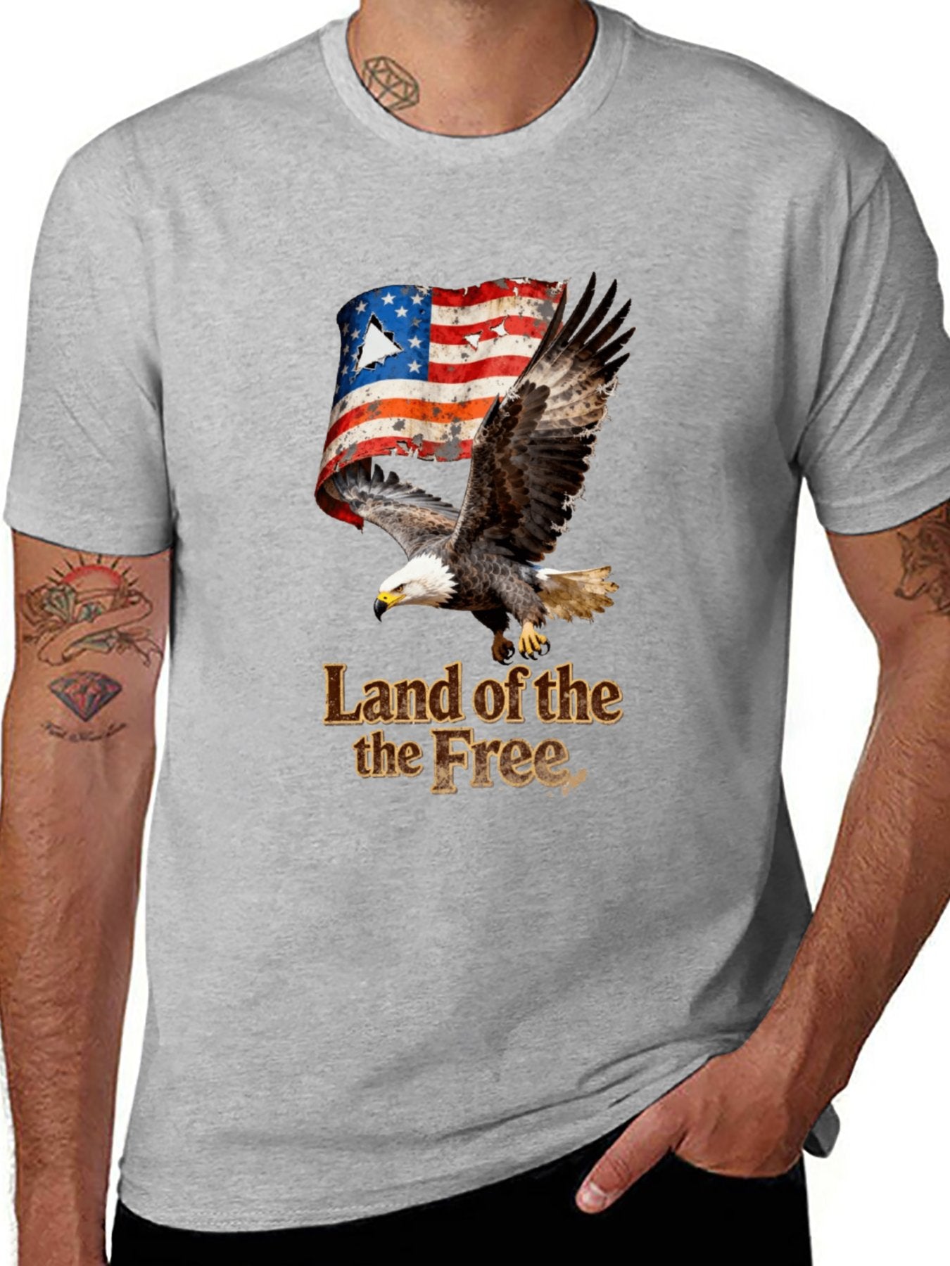 T-shirt Vintage Eagle Flag T-shirt