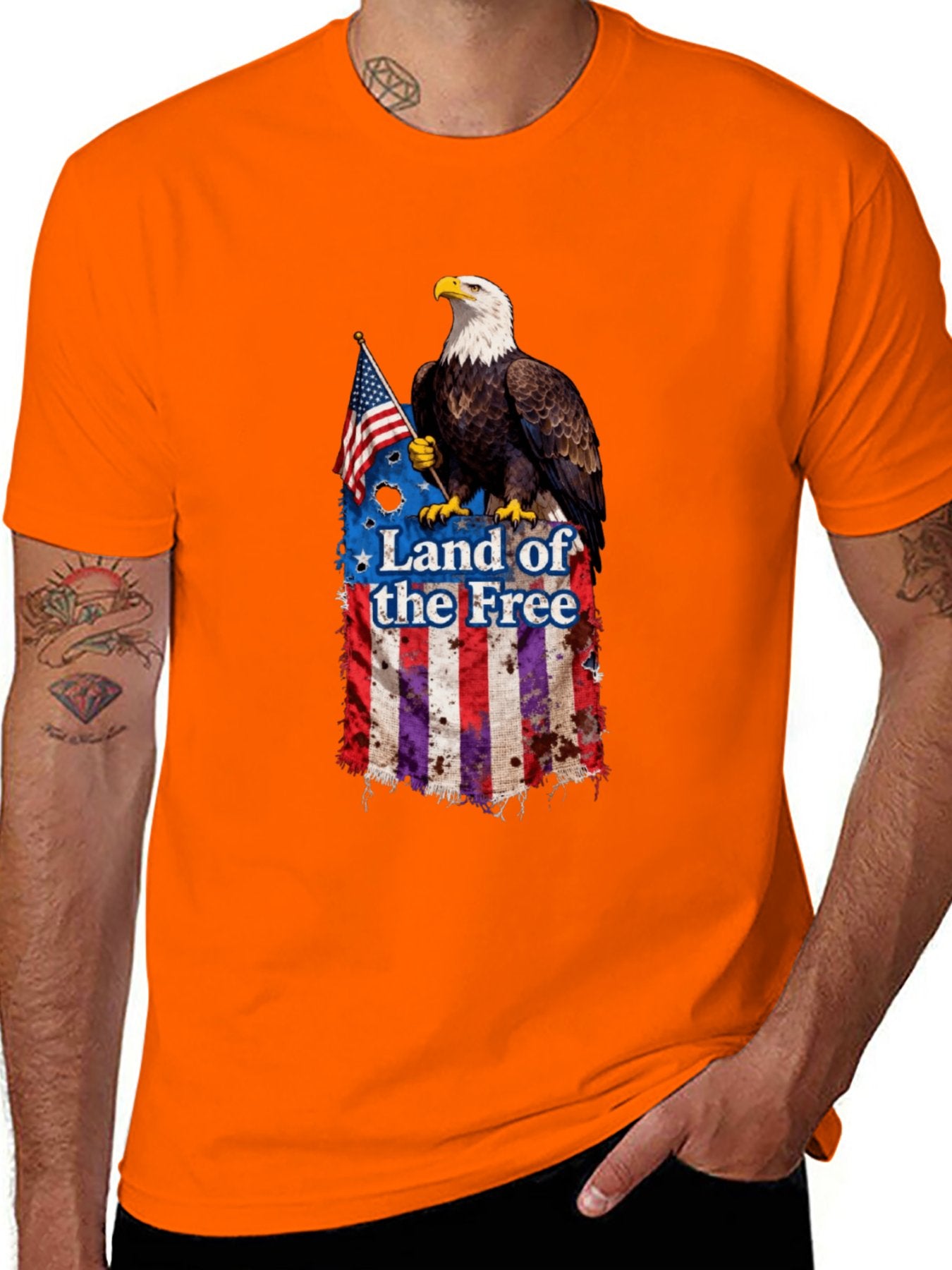 T-shirt Bald Eagle flag T-shirt