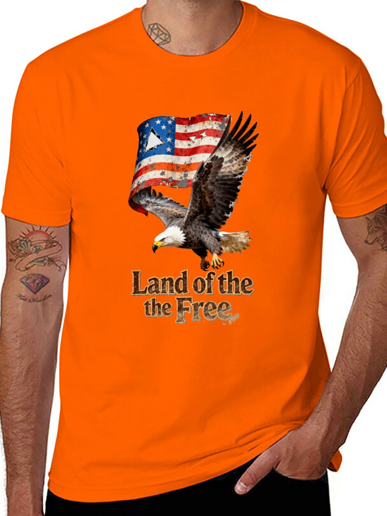 T-shirt Vintage Eagle Flag T-shirt