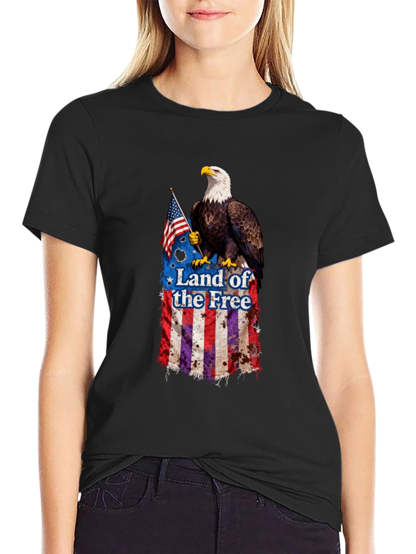 T-shirt Bald Eagle flag T-shirt