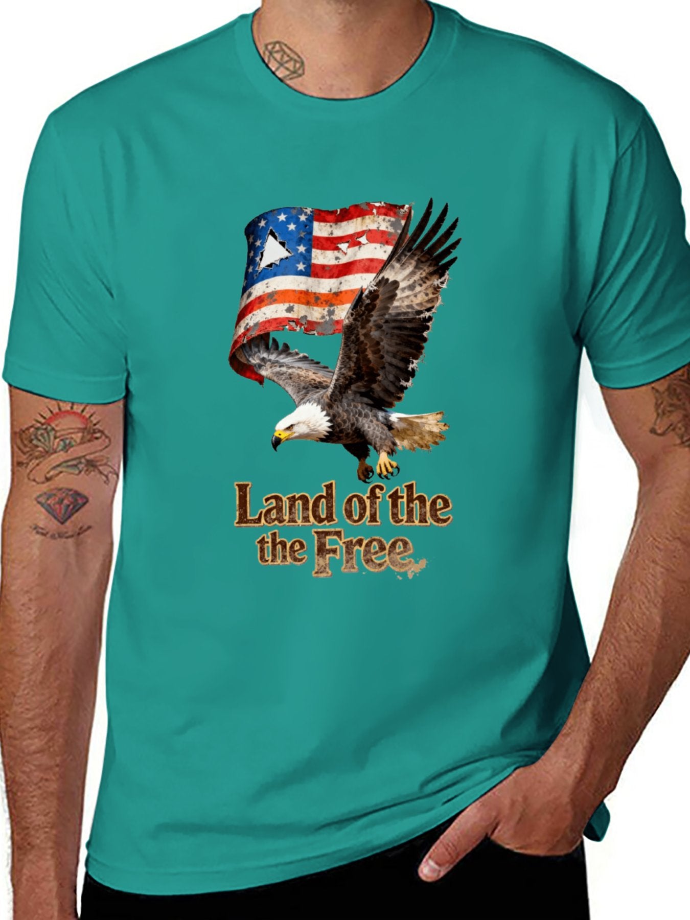 T-shirt Vintage Eagle Flag T-shirt