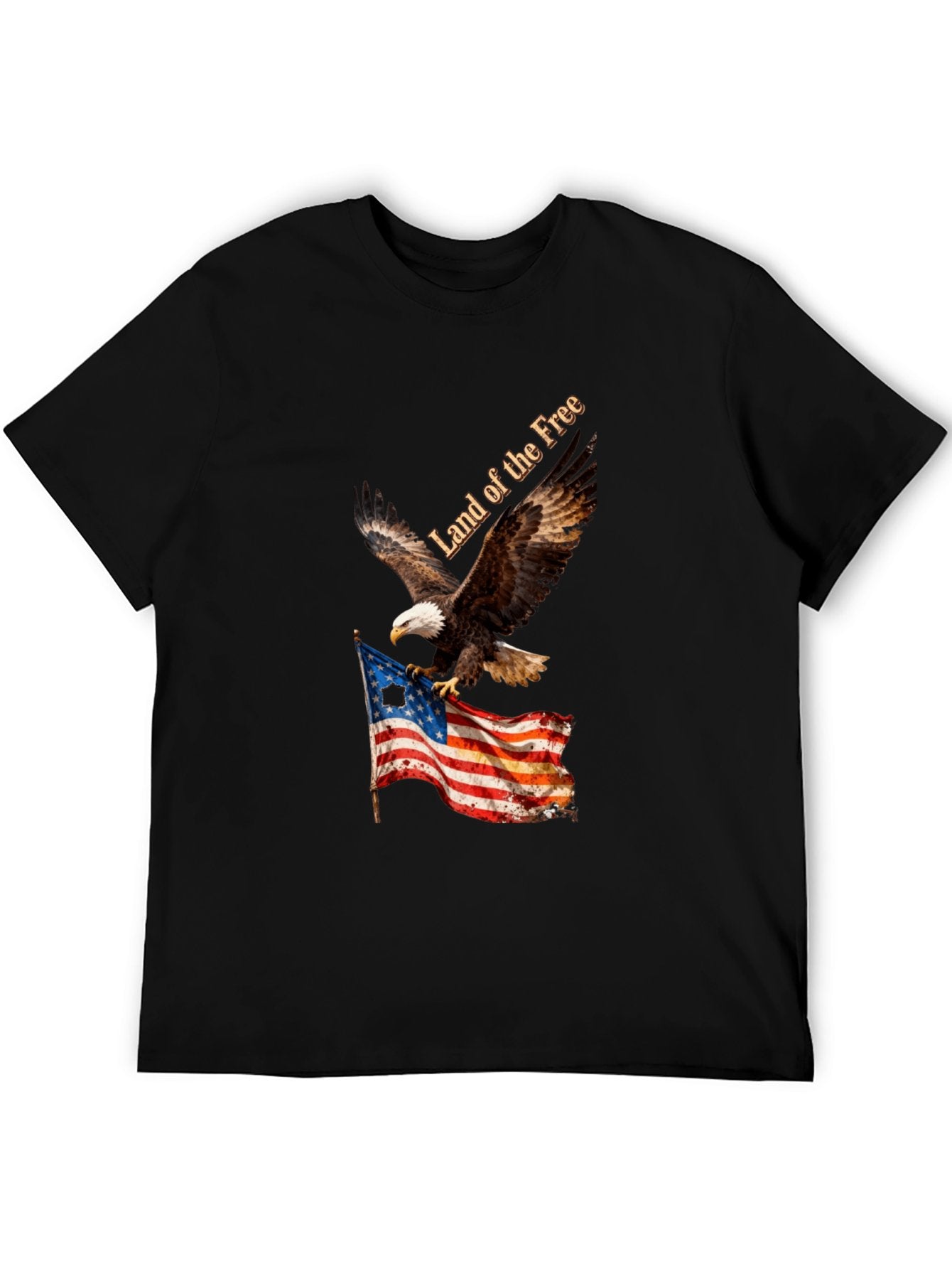 T-shirt Eagle grabs the flag American style T-shirt