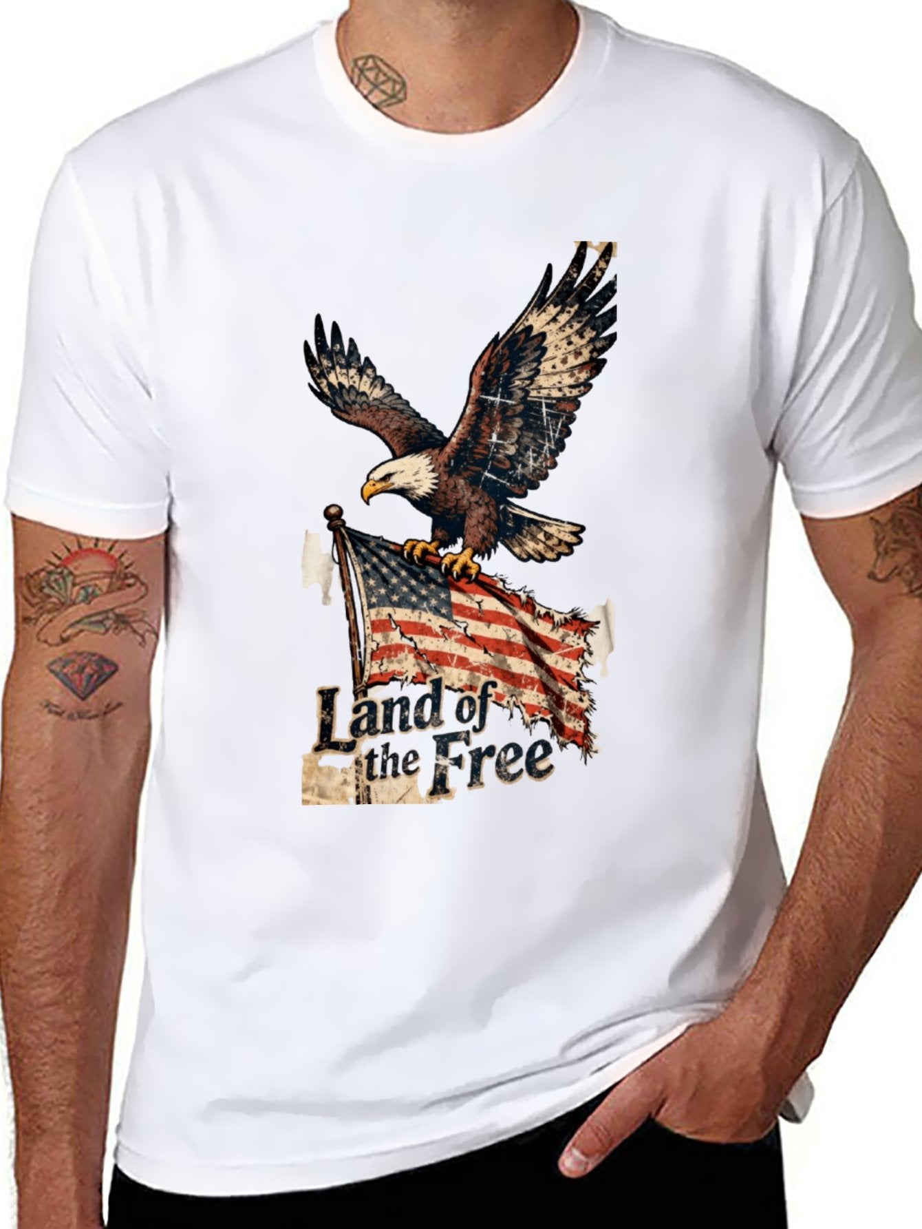 T-shirt Vintage Bird Flag T-shirt