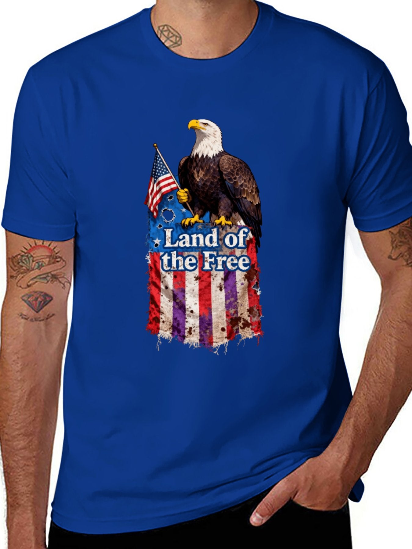 T-shirt Bald Eagle flag T-shirt