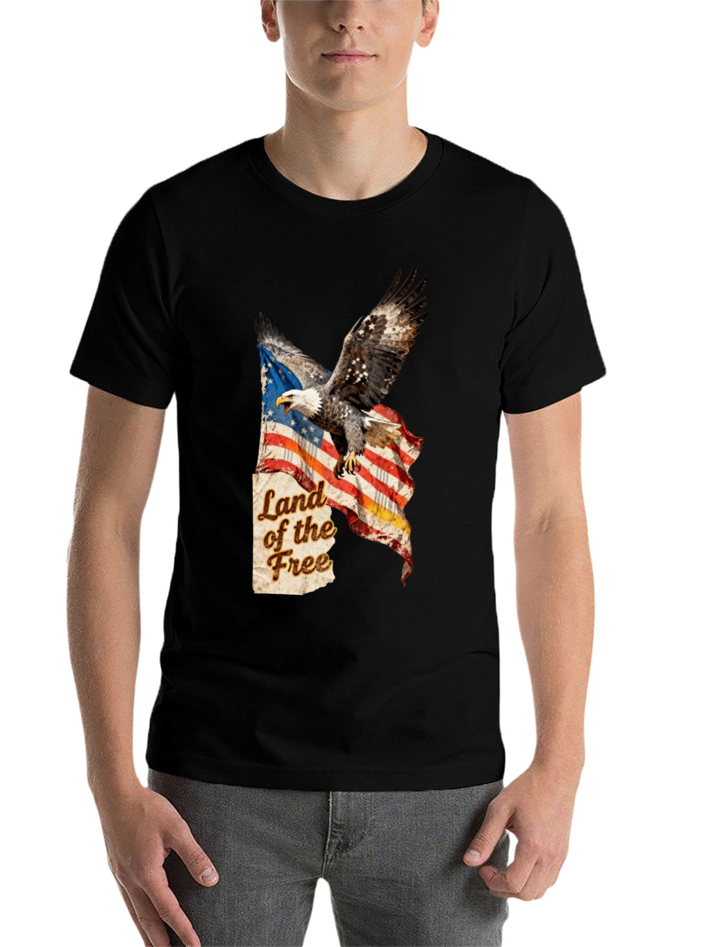 T-shirt Vintage Eagle Flag T-shirt Design