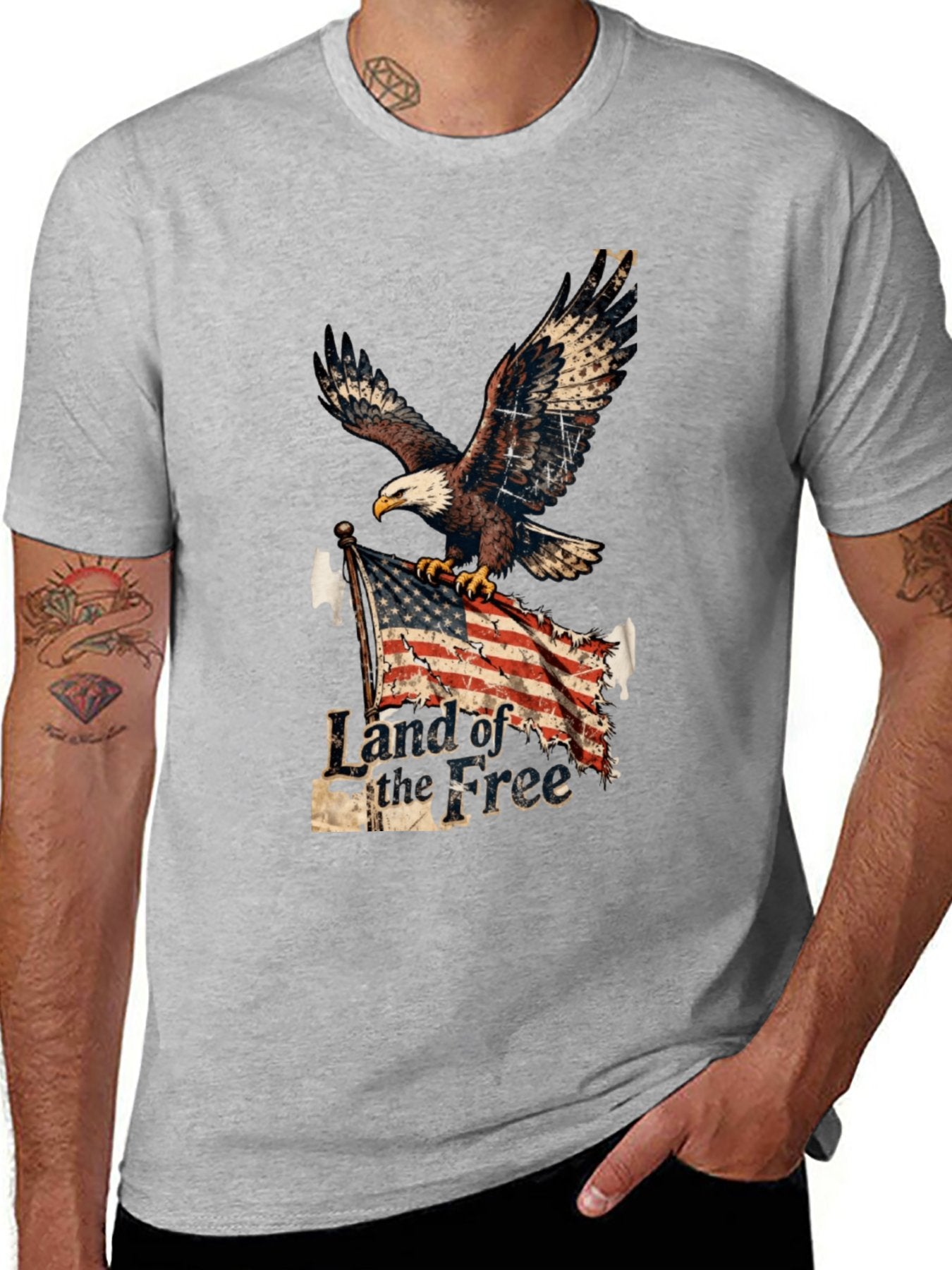 T-shirt Vintage Bird Flag T-shirt