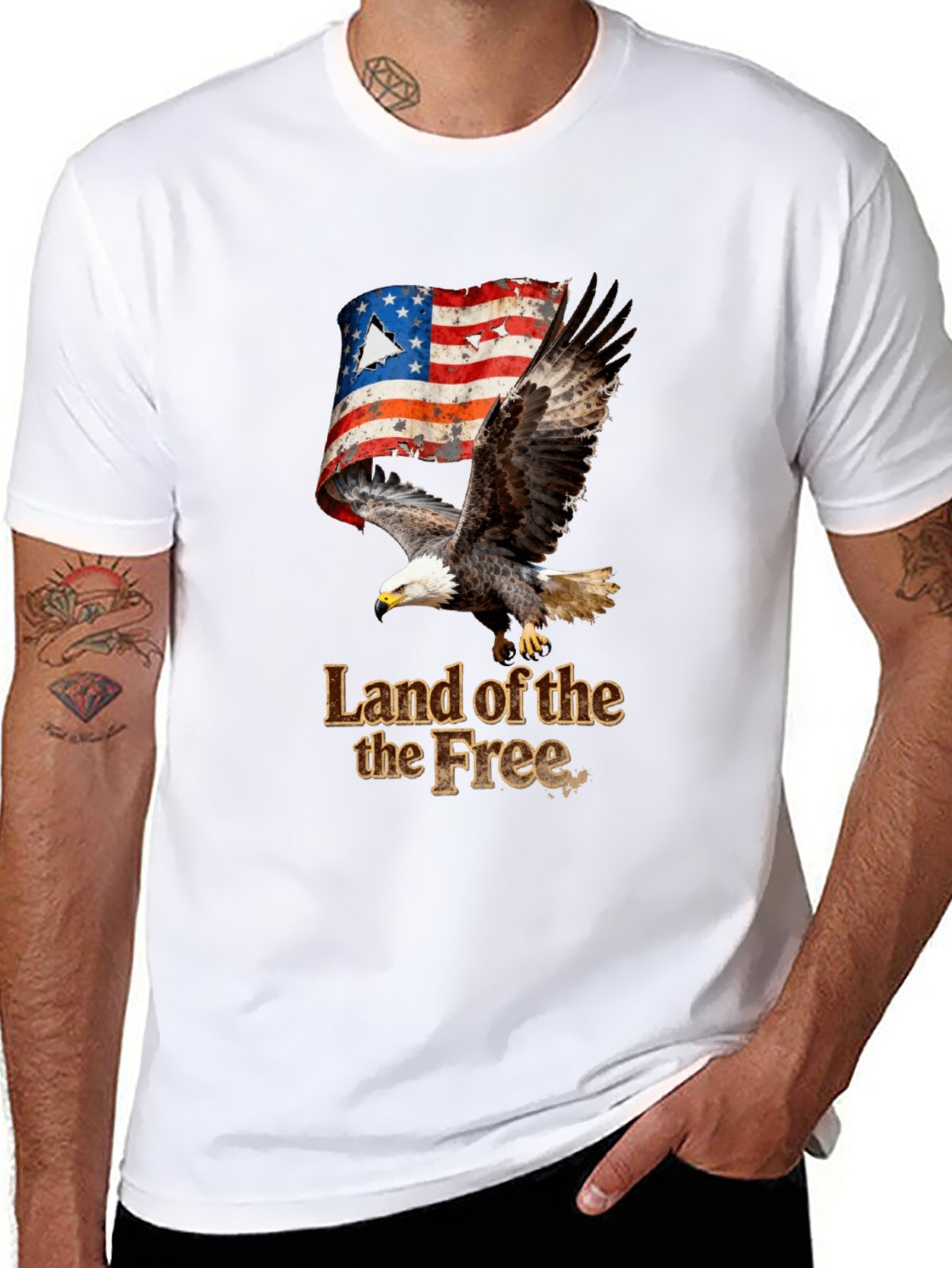 T-shirt Vintage Eagle Flag T-shirt