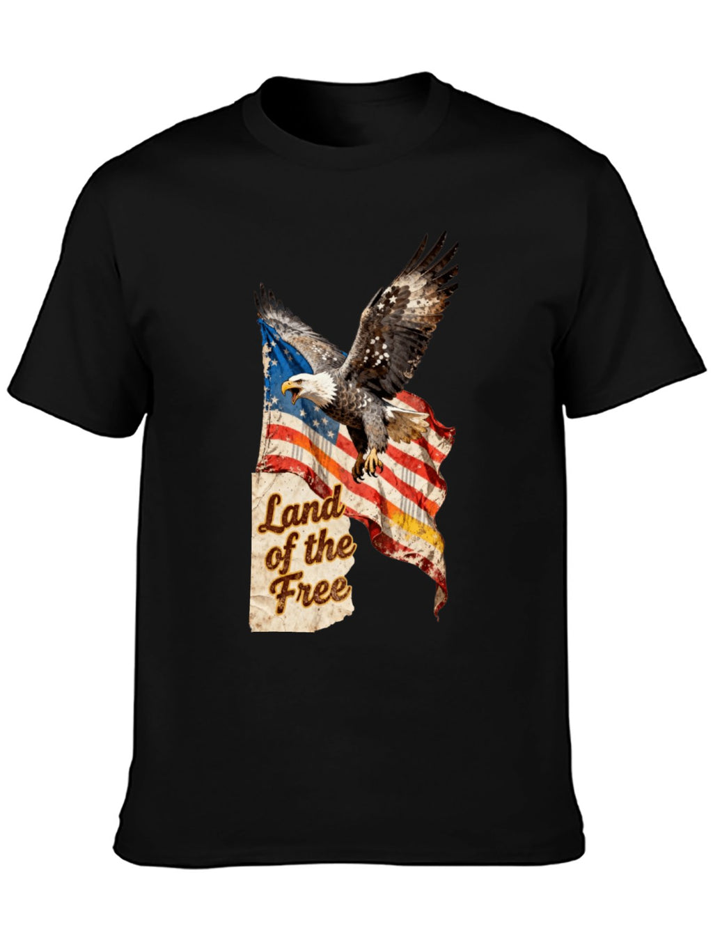 T-shirt Vintage Eagle Flag T-shirt Design