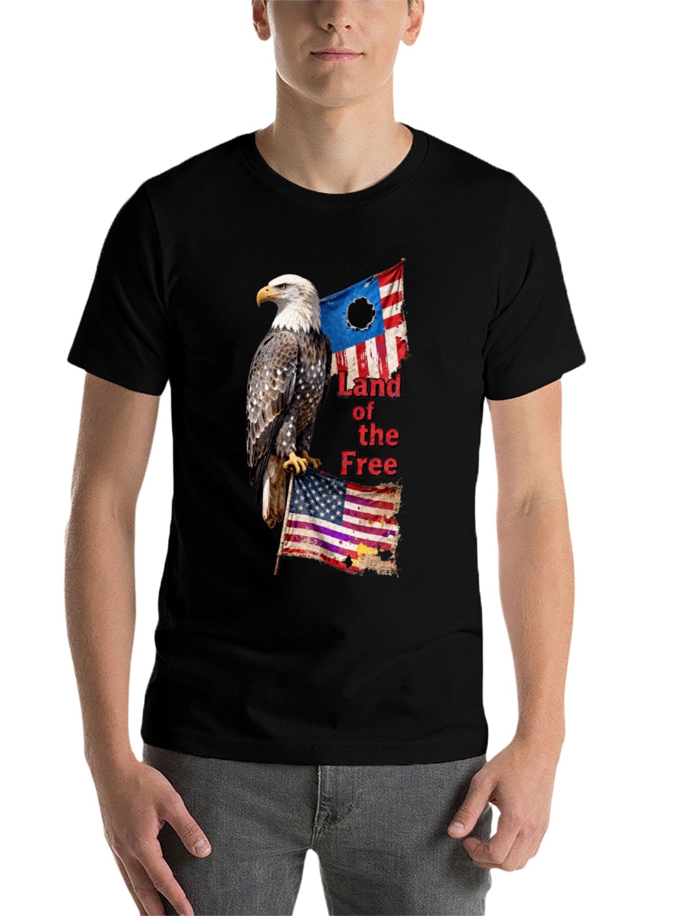 T-shirt Vintage Eagle Flag T-shirt Picture