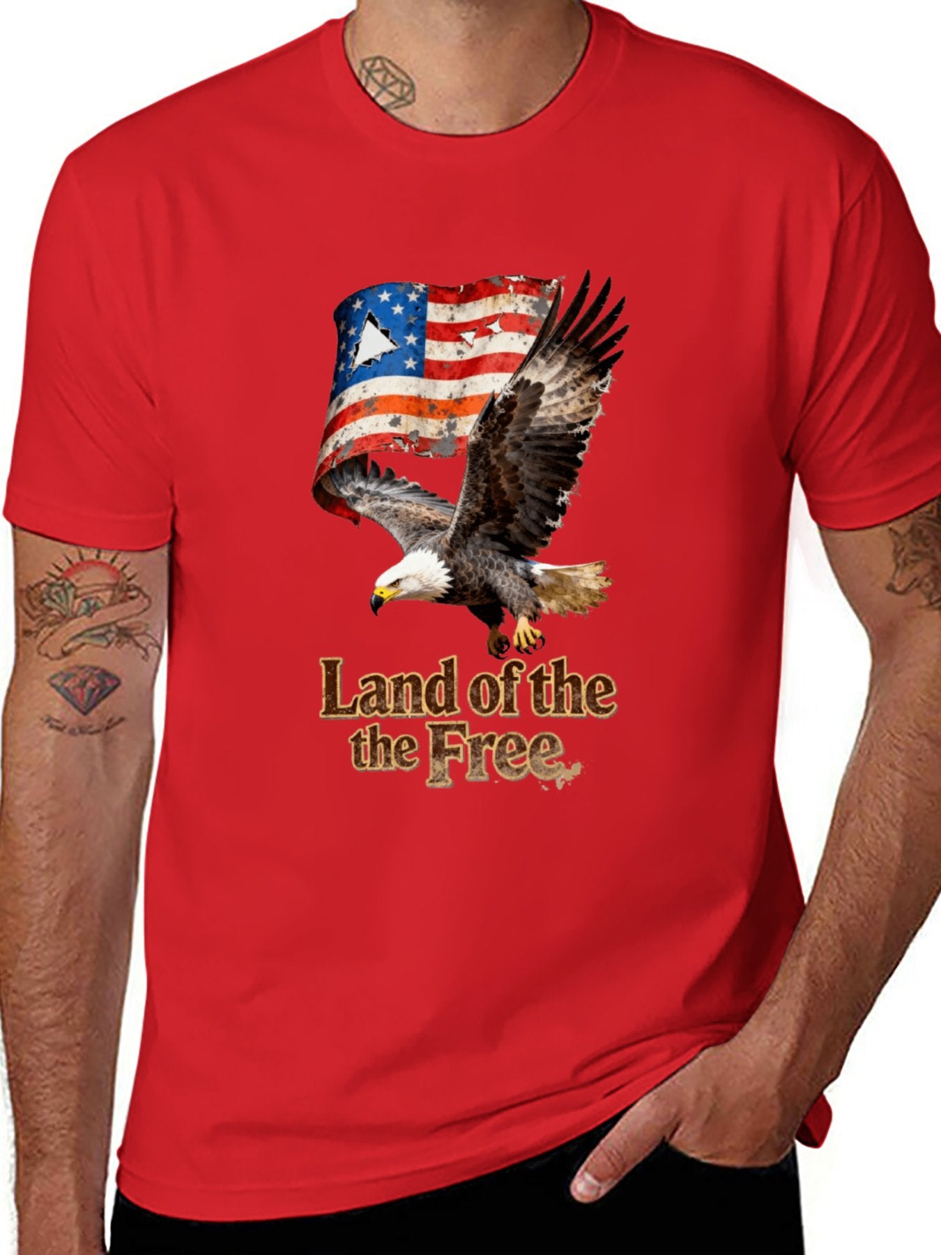 T-shirt Vintage Eagle Flag T-shirt