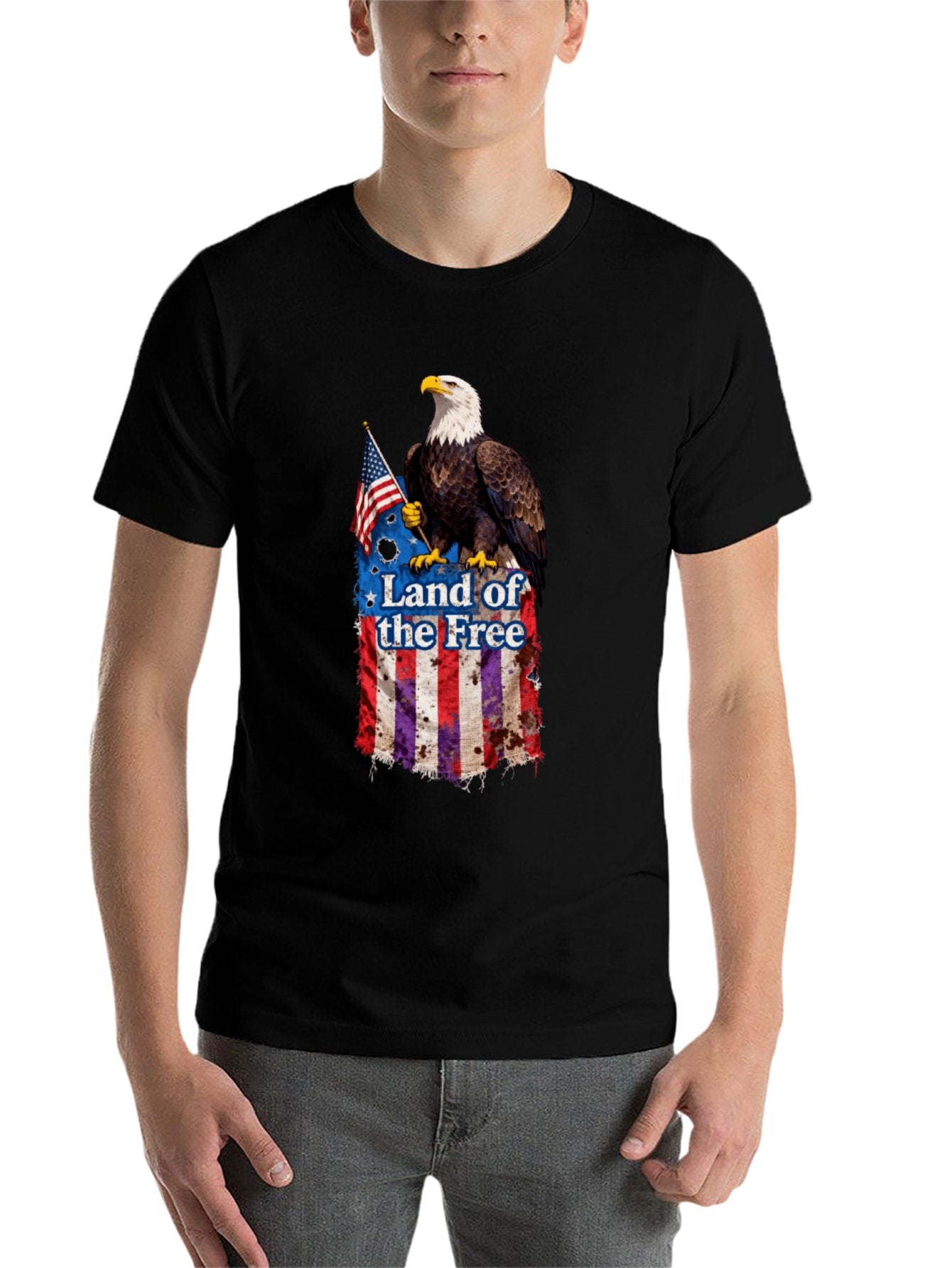 T-shirt Bald Eagle flag T-shirt