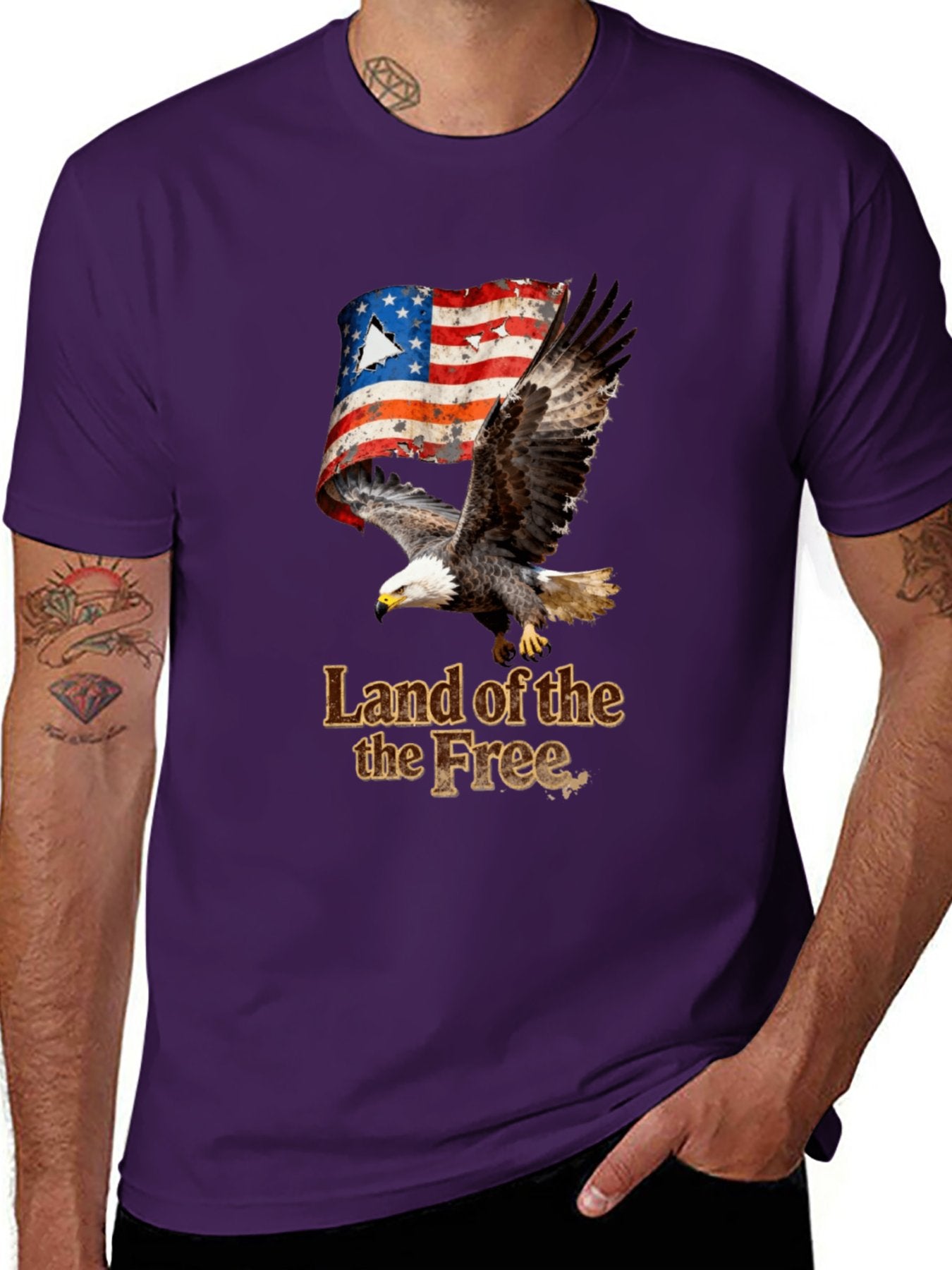 T-shirt Vintage Eagle Flag T-shirt