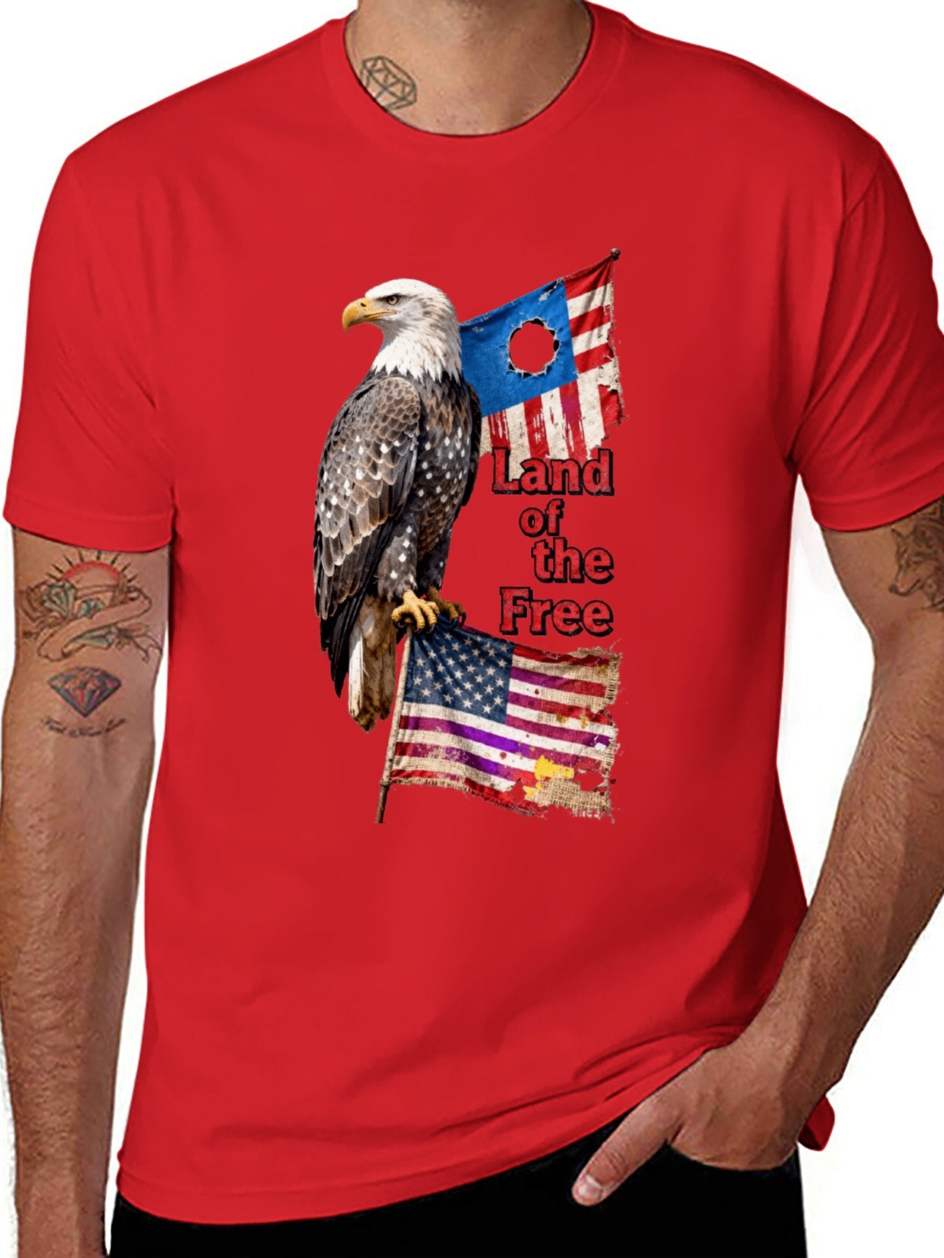 T-shirt Vintage Eagle Flag T-shirt Picture