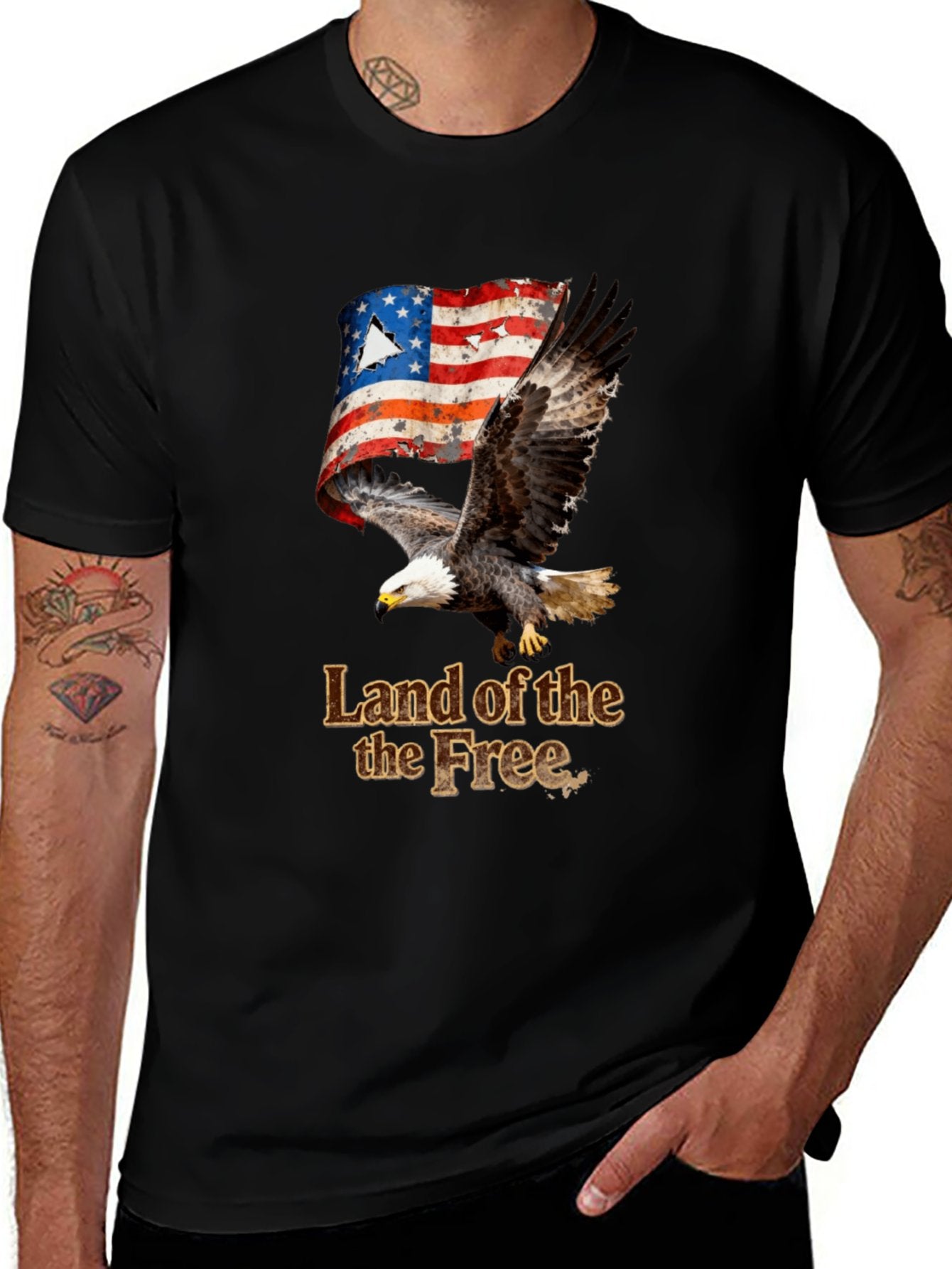 T-shirt Vintage Eagle Flag T-shirt