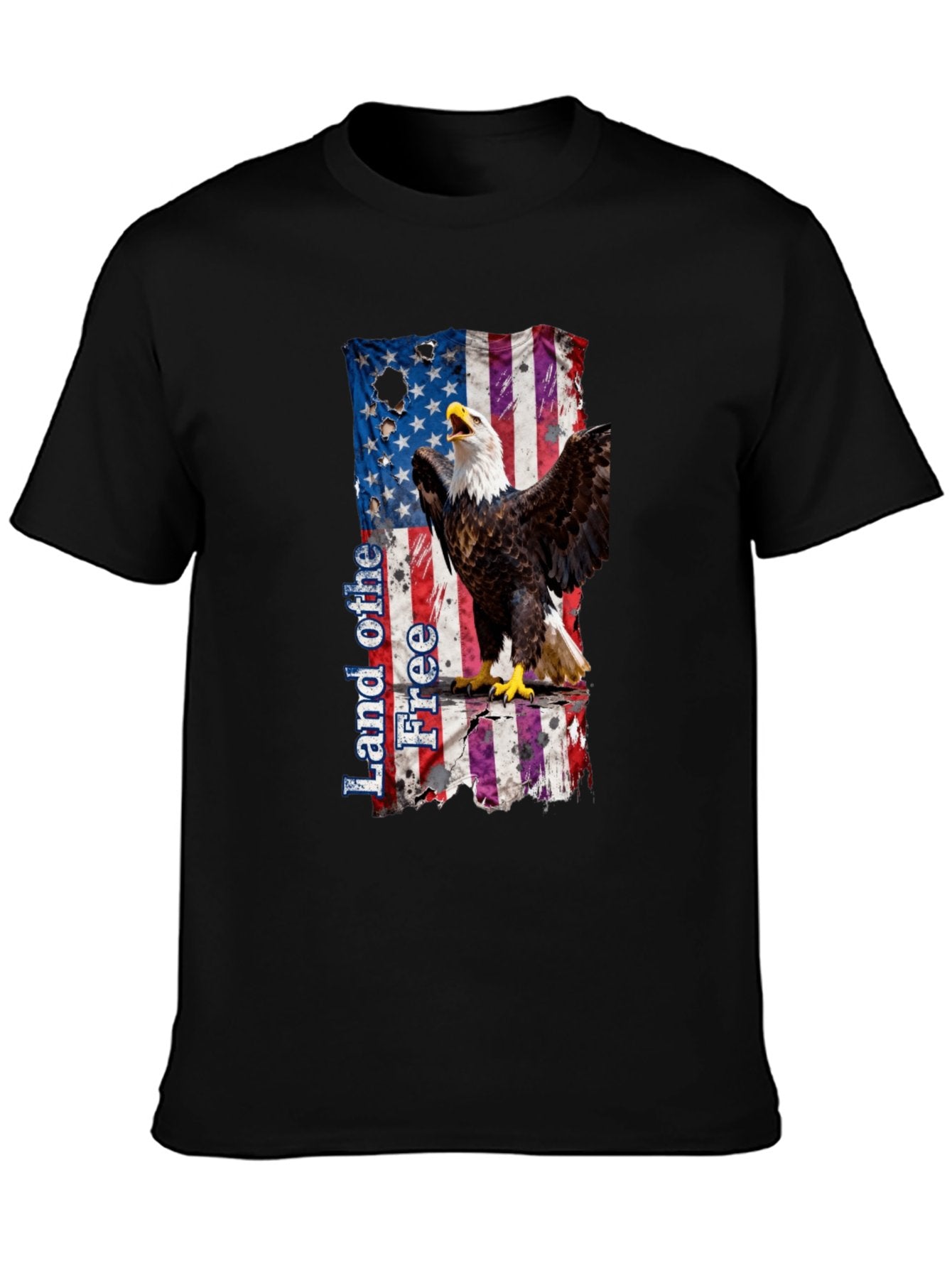 T-shirt Eagle Crying Broken Flag T-shirt Design