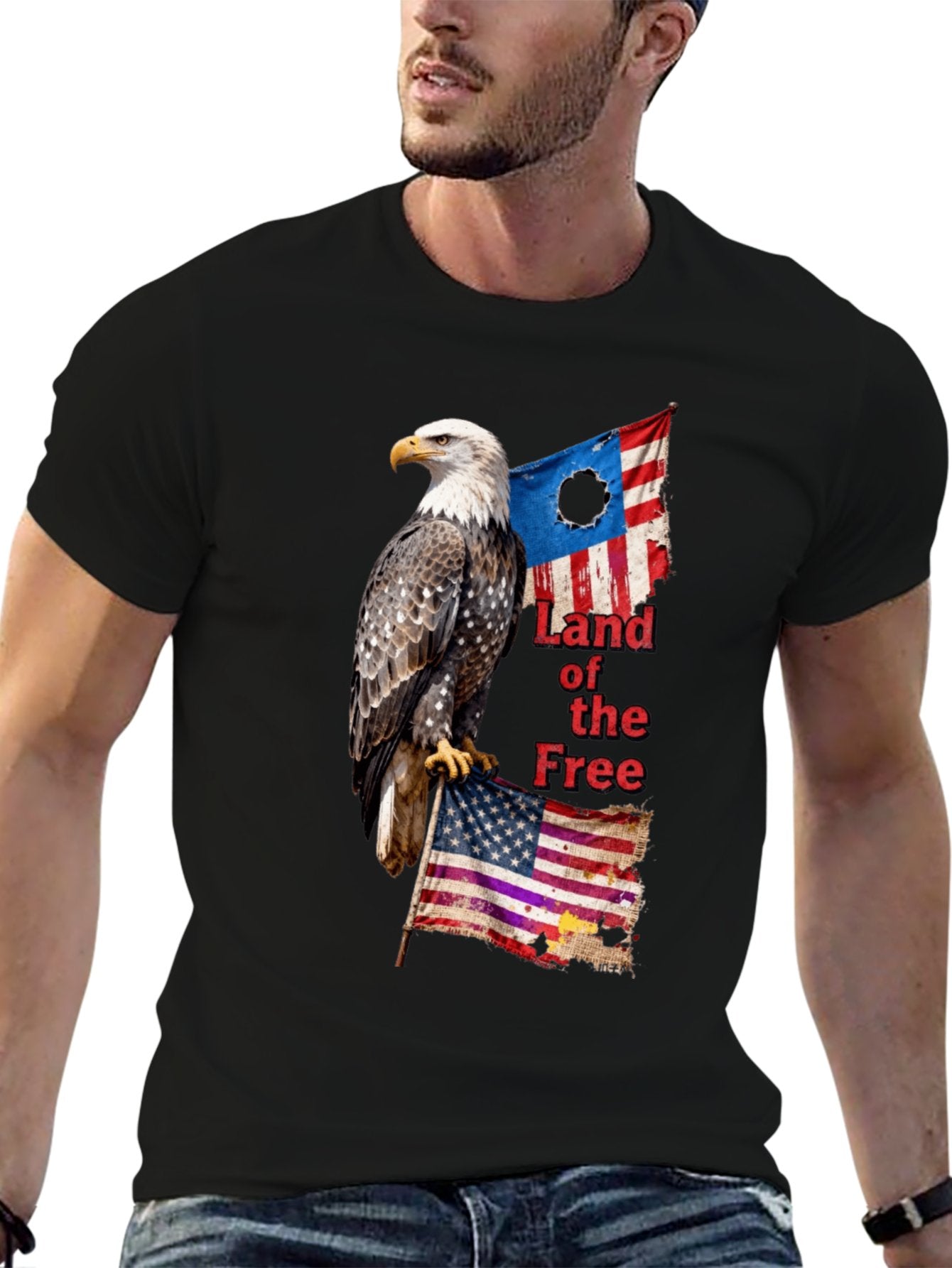 T-shirt Vintage Eagle Flag T-shirt Picture