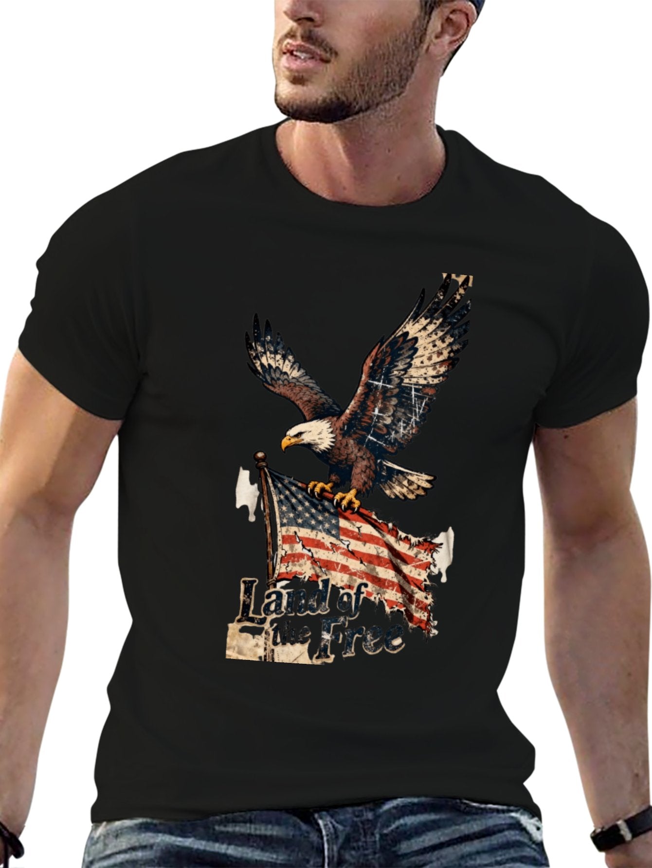 T-shirt Vintage Bird Flag T-shirt